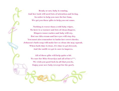 1 Baby Shower Money Tree Poem