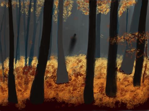 Ghostly figure in the woods. My third digital painting on iPad mini ...