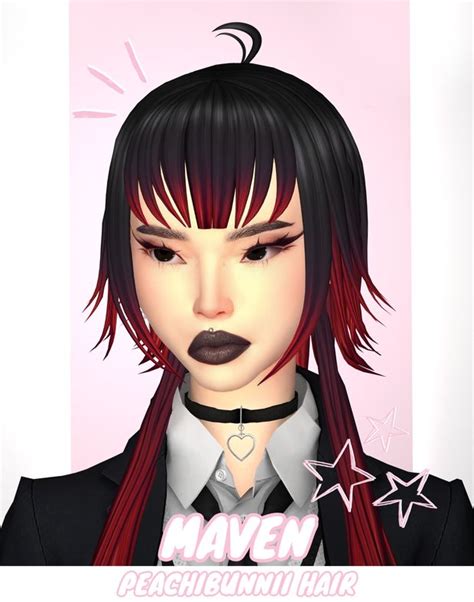 Maven Hair Peachibunnii In Sims Teen Sims Custom Content