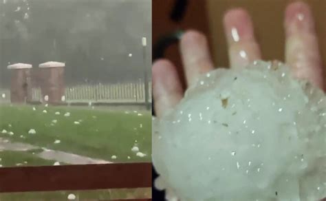 Cae Granizo Del Tama O De Naranjas Y Deja Personas Heridas Video