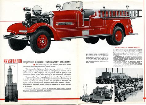 Vintage Ahrens Fox Fire Truck Brochure