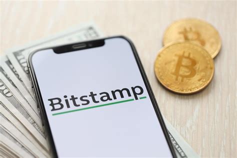 Kyiv Ukraine March Bitstamp Logo On Iphone Display Screen