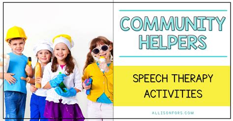 Community Helpers Speech Therapy Activities Allison Fors Inc