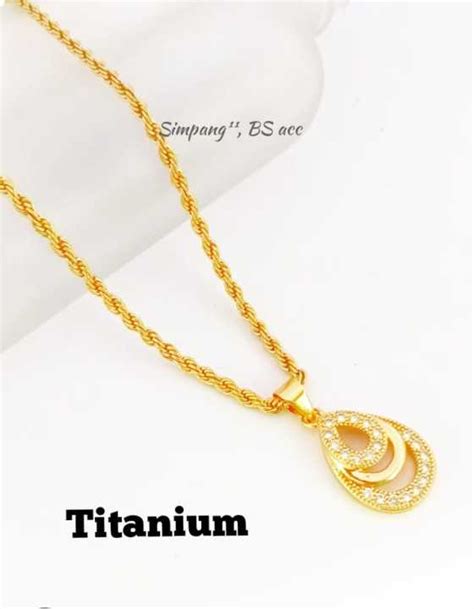 Bayar Di Tempat Kalung Titanium Anti Karat Kalung Rante Tambang