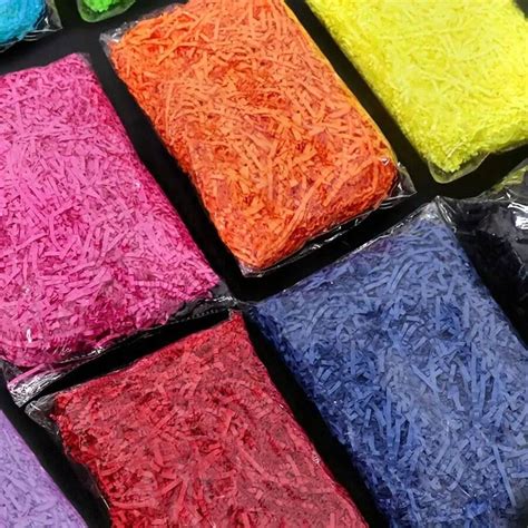 1pack100g Crinkle Paper Shred T Basket Filler Metallic Iridescent