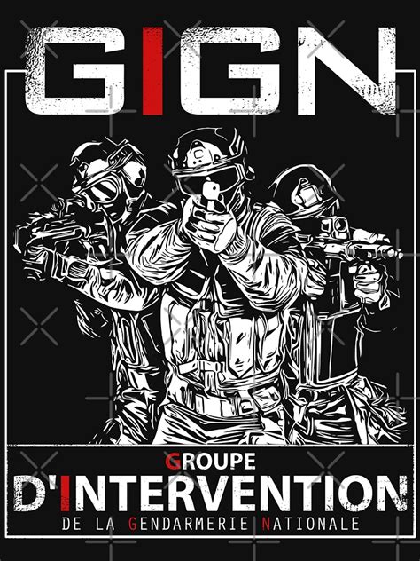 "GIGN French Special Unit Special Forces" T-shirt for Sale by turbineur ...