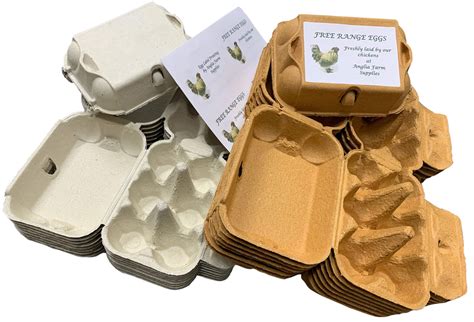 Buy Anglia Farm Supplies Coffee And Cream Coloured Egg Boxes Half