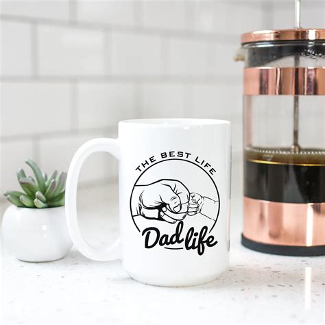 Dad Life Fathers Day Coffee Mug Personalised T For Dad Etsy