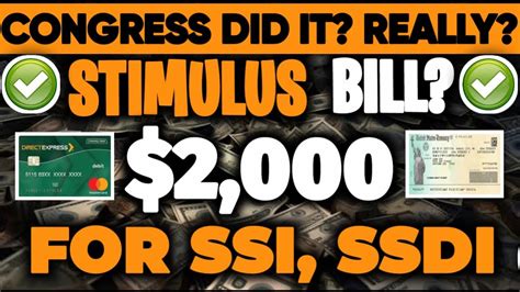 CONGRESS DID IT 2000 STIMULUS CHECK DIRECT DEPOSIT FOR SSI SSDI VA