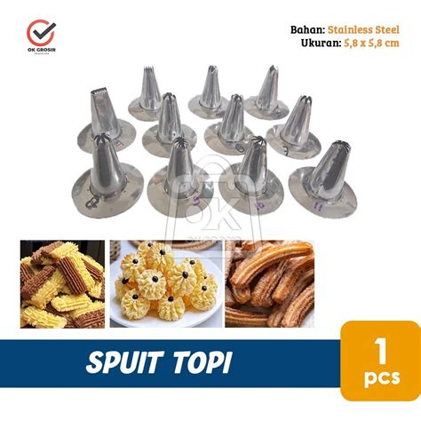 Jual Spuit Kue Kering Murah Spuit Topi Stainless Cetakan Semprit 1