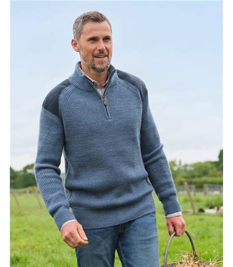 Blue Smoke 100 Pure Wool Hill Walker Jumper WoolOvers UK