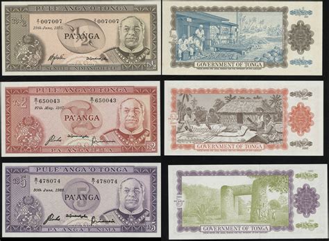 Tonga Set 1 2 2 And 5 Pa Anga 1975 1989 Online Auction Online