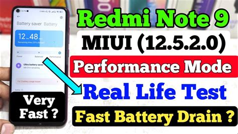 Redmi Note 9 MIUI 12 5 2 0 Performance Mode Test Fast Battery Drain