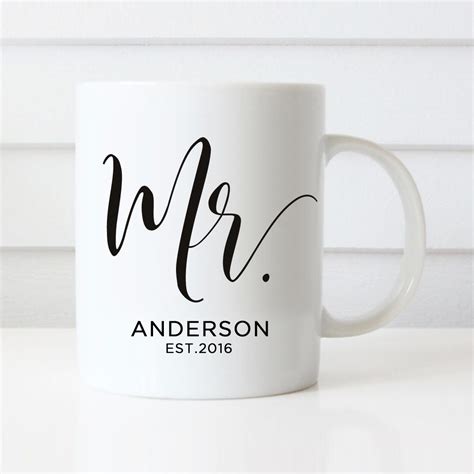 Mr And Mrs Mugs Custom Wedding T Personalized Wedding Mugs Etsy