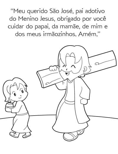 Desenhos de São José para Colorir Pintar e Imprimir ColorirOnline