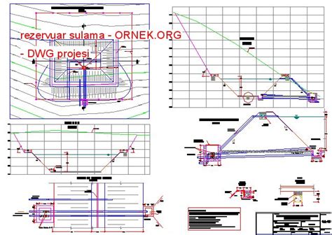 Rezervuar Sulama Dwg Projesi Map Chart Line Chart