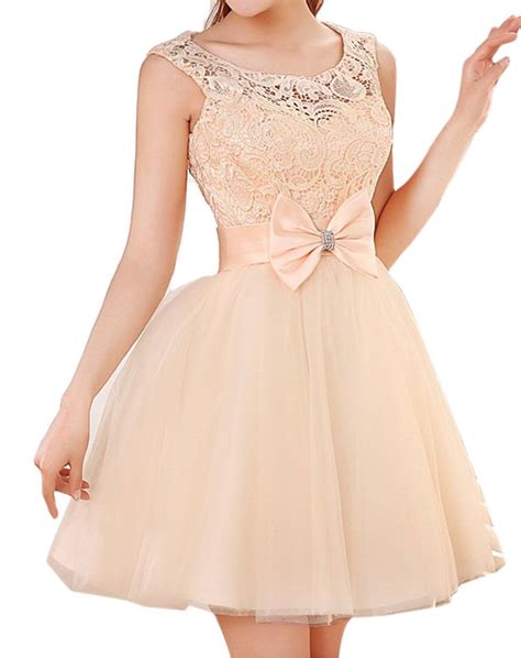 Vestidos Color Champagne Cortos Erline Rouse