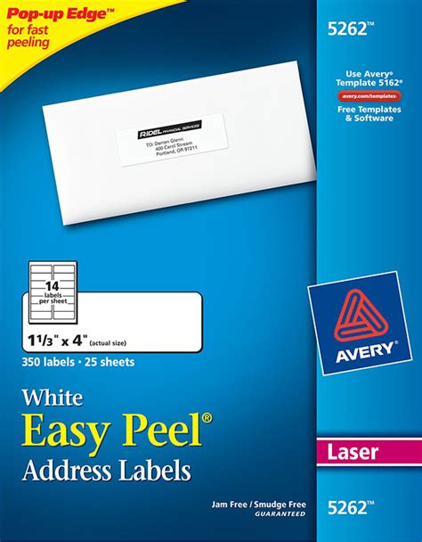 Avery® Easy Peel® White Address Labels-5262 - Avery Online Singapore