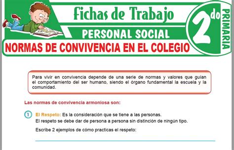 Personal Social Para Segundo De Primaria Fichas De Trabajo