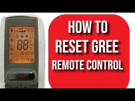 How To Reset Gree Ac Remote Control How To Lock Unlock Gree Ac Remote