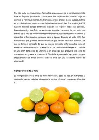 Fruta lima | PDF | Descarga Gratuita