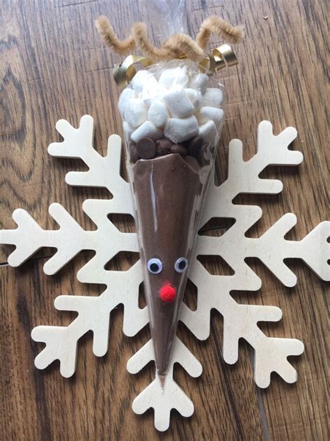 Reindeer Hot Chocolate Cone Novelty Chocolate Drink Reindeer Etsy