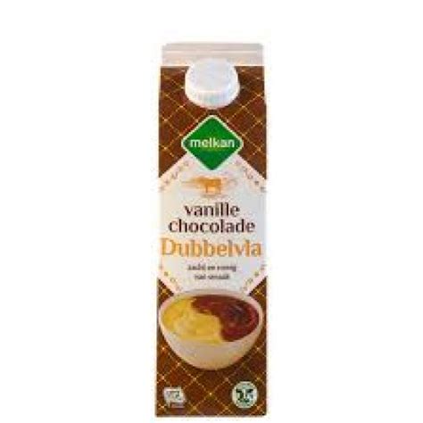 Dubbel Vla Chocolade Vanille 1 Ltr