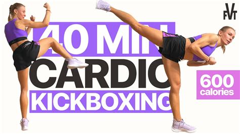 40 MIN CARDIO KICKBOXING WORKOUT YouTube