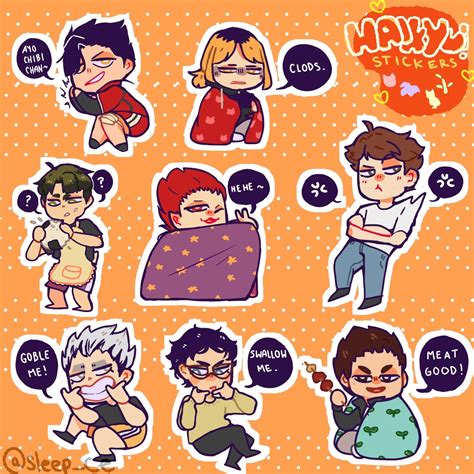 Haikyuu Sticker Pack Ver 1 By Saturday Ink On Deviantart