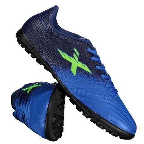 Chuteira Oxn Fusion Grip Society Azul Futfanatics