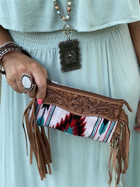 Denton Wristlet In 2020 Western Clutch Western Handbags Western Purses