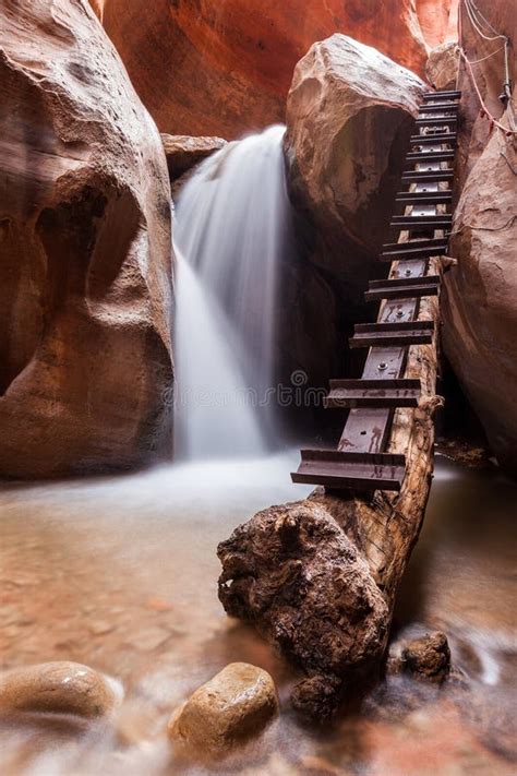 Kanarra Creek Slot Canyon In Zion National Park Utah Stock Photo