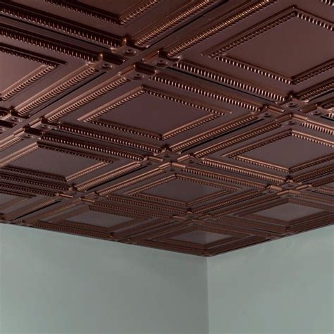 Fasade Coffer Oil Rubbed Bronze 2 Foot Square Lay In Ceiling Tile Ceiling Tiles Drop Ceiling