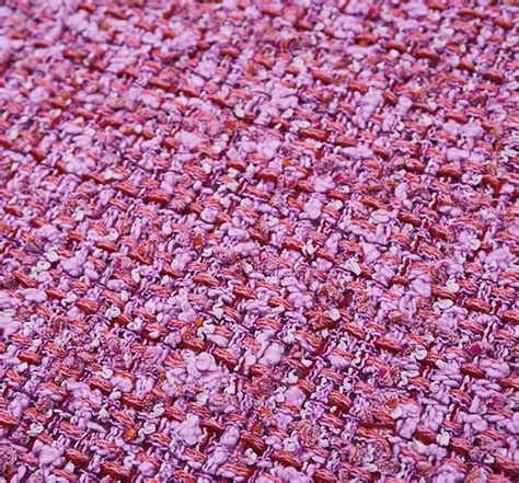 Colorful Pink Tweed Fabric Woollen Fabricfabric Tweed Boucle Etsy