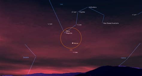 See the Red Planet Mars shine beside the blue star Regulus tonight | Space
