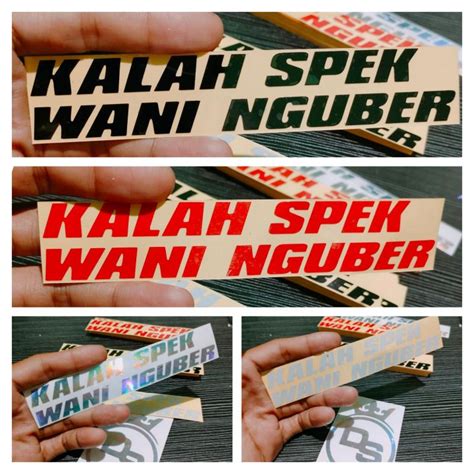 Stiker Cutting Kalah Spek Wani Nguber Lazada Indonesia