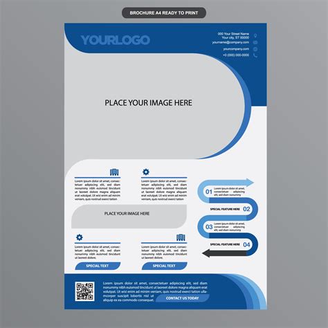 Modern Blue Curves Business Brochure 2302209 Vector Art At Vecteezy