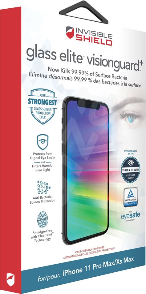 Zagg Invisibleshield Antibacterial Glass Elite Visionguard Pre Apple Iphone 11 Pro Max Xs Max