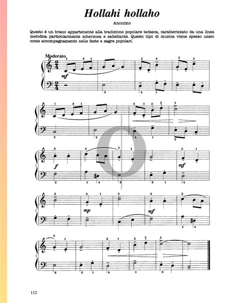 Hollahi Hollaho Anonymous Piano Sheet Music OKTAV