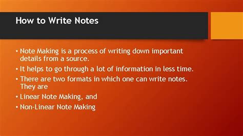 notemaking   write notes note making