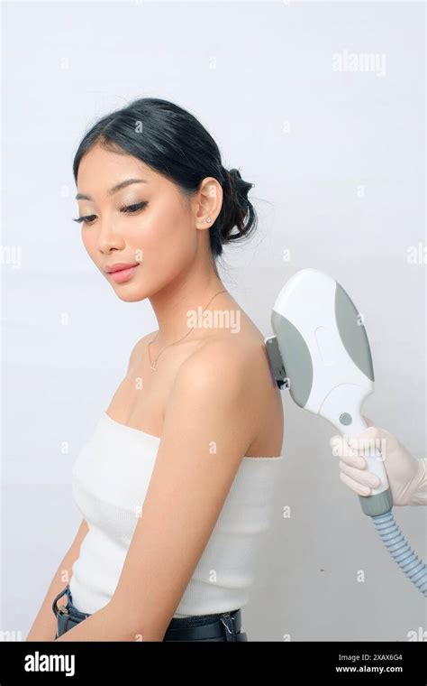 Intense Pulse Light Ipl Laser Therapy For Hair Removal On Back Stock