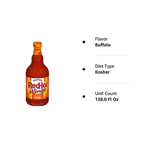 Frank S RedHot Buffalo Wings Hot Sauce 23 Fl Oz Pack Of 6 Pricepulse