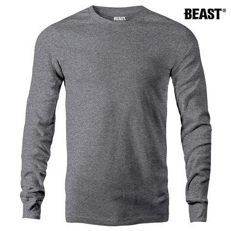 Charcoal Grey Mens Long Sleeve T Shirt Premium Menswear At Best