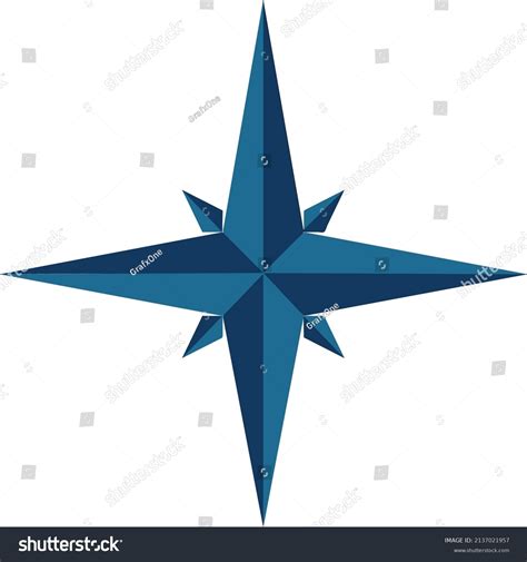 Blue Vector Compass Rose Stock Vector Royalty Free 2137021957 Shutterstock