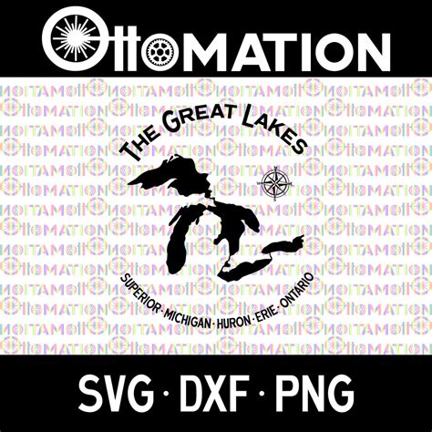 Great Lakes Svgdxfpng Instant Digital Download For Silhouette