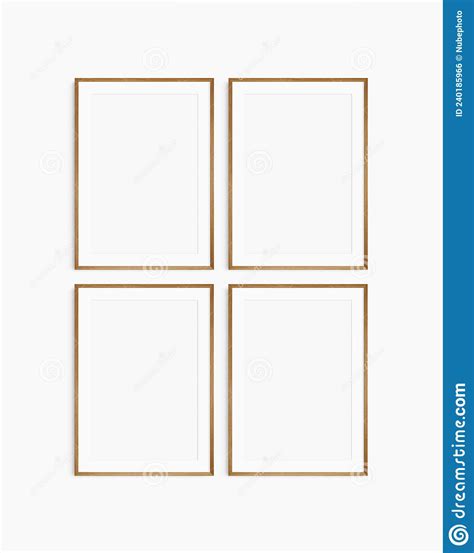 Frame Mockup X X A A A A Set Of Four Thin Cherry Wood