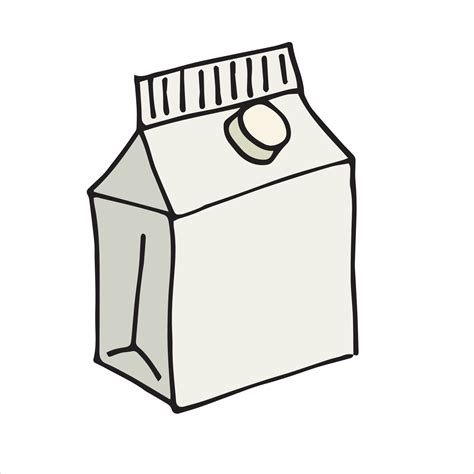 Milk Carton Realistic Drawing