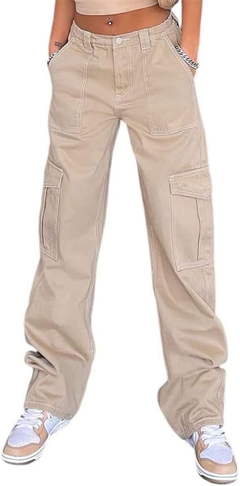 Cargo Pants Women High Waist Baggy Cargo Jeans With Pocket Baggy