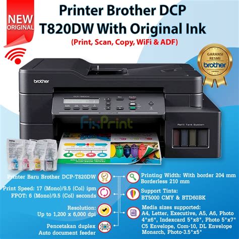 Jual Printer Brother DCP T820DW DCP T820DW T820 Print Scan Copy WiFi