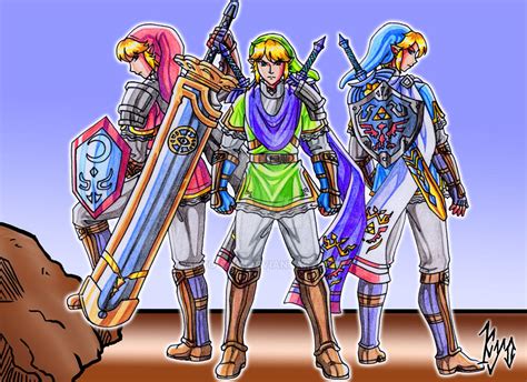 Hyrule Warriors Link In Three Versions By Kyo Dom On Deviantart